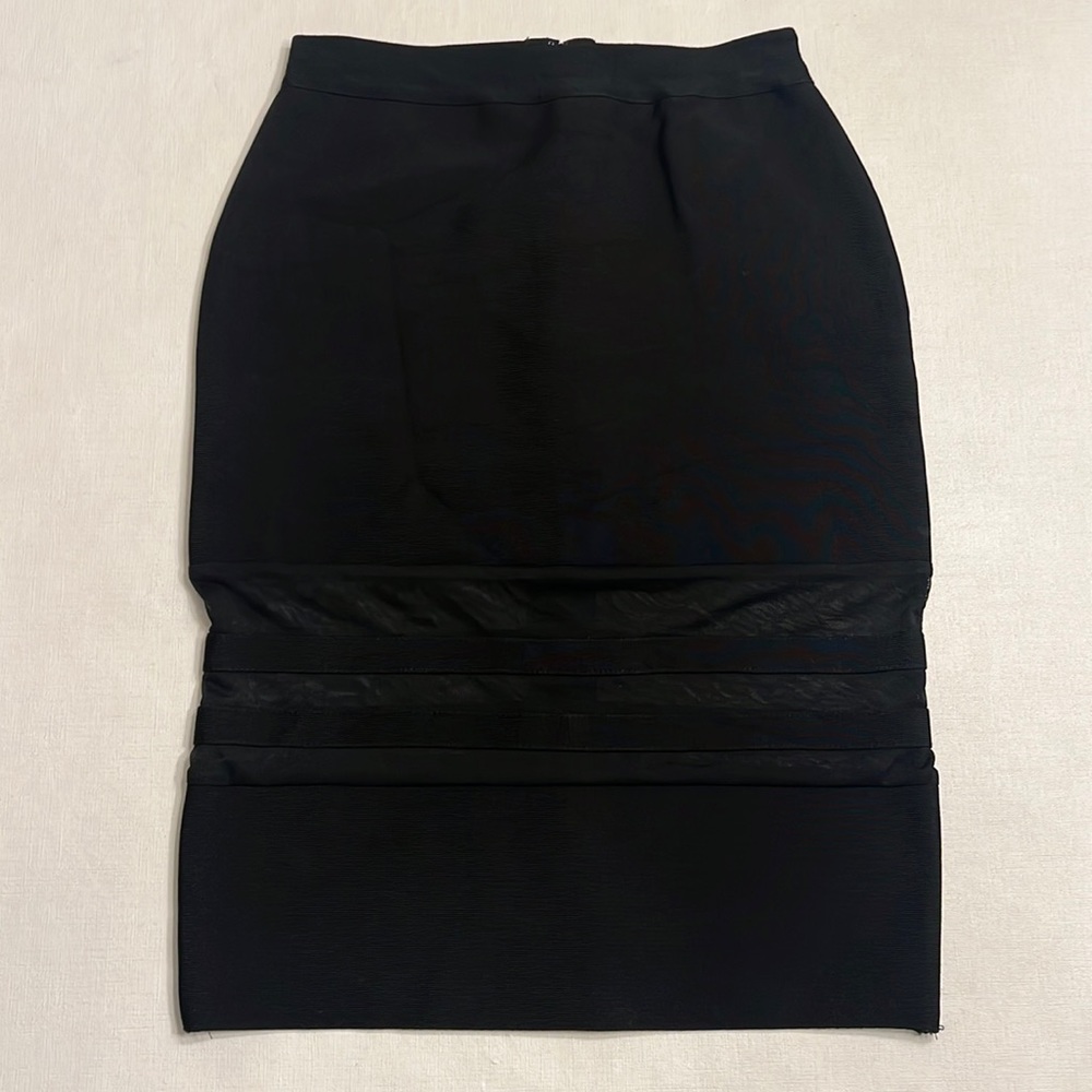 Blessed Are The Meek Black Mesh Bandage Skirt